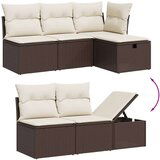 vidaXL 6-dijelni set vrtnih sofa od poliratana s jastucima smeđi | shoptok.hr