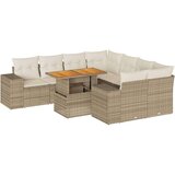  9-dijelni set vrtnih sofa s jastucima bež od poliratana | shoptok.hr