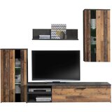 Livetastic Dnevni Regal Arantus, Barva Hrasta, Temno Siva, 4-Delni | Shoptok.si