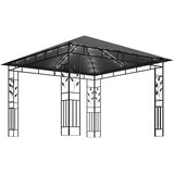  Sjenica s mrežom i LED svjetlosnim trakama 3x3x2,73 m antracit | shoptok.hr