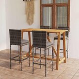  5-dijelni vrtni barski set s jastucima sivi Siva | shoptok.hr