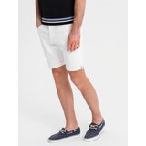 Ombre Men's denim classic shorts with rolled up leg - white | shoptok.hr