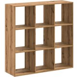 vidaXL Knjižna omara artisan hrast 102x32x102 cm inženirski les, (21268569) | Shoptok.si