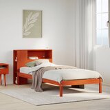 vidaXL Krevet s regalom za knjige bez madraca 90 x 200 cm od borovine Cijene