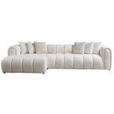 Atelier Del Sofa Ugaona garnitura na razvlačenje N-Line Left, 265x185x95 cm, Bijela | Eponuda.ba