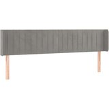  Vzglavje z ušesi svetlo sivo 163x16x78/88 cm žamet, (20793661) | Shoptok.si