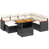 Maison Chic Seti vrtnega pohištva - Vrtna garnitura - Vrtni pohištvo set 8-delna z blazinami črn poli ratan, (21798913) | Shoptok.si