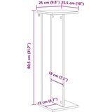  Stalak za biljke 2 pcs Sivi Sonoma 25 x 25,5 x 80,5 cm | shoptok.hr