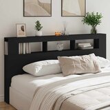  LED uzglavlje crno 200x18,5x103,5 cm konstruirano drvo | Eponuda.com