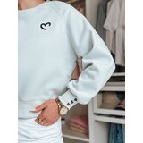 DStreet Bluza damska oversize z haftem serc MONLOVE niebieska | Shoptok.si