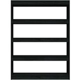vidaXL knjižna omara za razdelitev prostora črna 100x30x135,5 cm | Shoptok.si