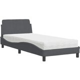  The Living Store Postelja z vzmetnico temno siva 90x200 cm žamet - Postelja, (21492416) | Shoptok.si