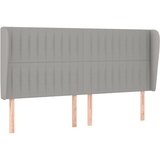  Uzglavlje s ušima svjetlosivo 163x23x118/128 cm od tkanine | shoptok.hr