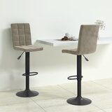 Furnova Barski stolčki 2 kosa svetlo siv žamet, (21949290) | Shoptok.si