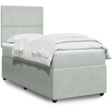 Box spring krevet s madracem svjetlosivi 90x190 cm baršunasti | shoptok.hr