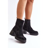 Kesi Eco Suede Women's Ankle Boots Insulated Black Meriluna Cijene