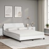  Krevet s madracem Dover bijeli 120 x 200 cm od umjetne kože | shoptok.hr