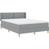  Krevet sa oprugom s jastukom svjetlosive boje 160x200 cm | shoptok.hr
