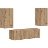  Set omare za televizijo na steni 4 pcs Umetni hrast, (5000132510) | Shoptok.si