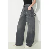 JW Anderson Traperice Twisted Workwear Jeans za žene, visoki struk, DT0057.PG1195.929