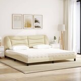  Krevet s madracem Hvar krem 200 x 200 cm od tkanine | shoptok.hr