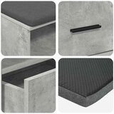  Klupa za hodnik s jastukom Betonski sivi 100 x 38 x 46 cm | shoptok.hr
