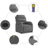  Električni masažni naslonjač od tkanine tamnosivi | shoptok.hr