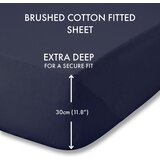 Catherine Lansfield Temno modra napenjalna flanelna rjuha 150x200 cm Brushed – | Shoptok.si