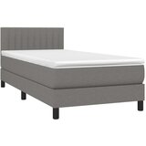  Krevet box spring s madracem LED tamnosivi 80 x 200 cm tkanina | shoptok.hr