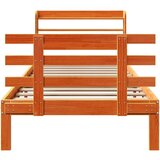 vidaXL Okvir kreveta s uzglavljem voštano smeđi 75x190 cm od borovine | shoptok.hr