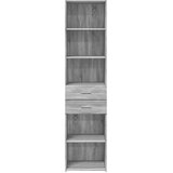 vidaXL Visoka omara siva sonoma 45x42,5x185 cm inženirski les | Shoptok.si