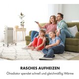 Klarstein thermaxx retroheat, radiator na olje, 2000 w, kolesca, temno siv (taupe) | Shoptok.si