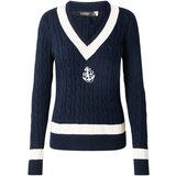 Polo Ralph Lauren Pulover 'MEREN' mornarsko plava / prljavo bijela | shoptok.hr
