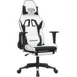  Masažni igralni stol z oporo za noge Bela in črno umetno usnje, (21152298) | Shoptok.si