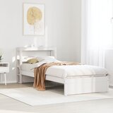  Okvir kreveta s uzglavljem bijeli 75x190 cm od borovine | Eponuda.com