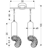 Lesnina XXXL VISEČA SVETILKA 6/30/100 cm 50 W GU10 | Shoptok.si