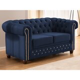 Ropez Plava baršunasti sklopiva sofa 148 cm York Blik – | shoptok.hr