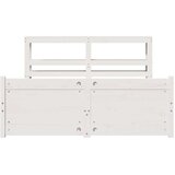  Posteljni okvir z vzglavjem bel 135x190 cm trdna borovina, (21304180) | Shoptok.si
