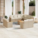 vidaXL 12-dijelni set vrtnih sofa od poliratana s jastucima bež | shoptok.hr