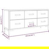 vidaXL Klupa za pohranu smeđa 110 x 30 x 45 cm od masivne borovine | shoptok.hr