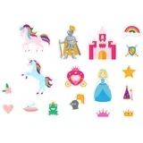 barney: prilepi na ploščice!, igrača za kopel - samorogi in princese