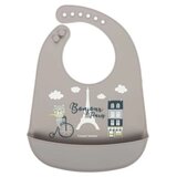 Canpol silikonska portikla sa dzepom bonjour paris navy beige 74/027 Cene