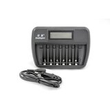 OXE Punjač za 6 AA / AAA baterija, sa zaslonom i 8 Varta 56706 R6 2100mAh NIMH basic baterija za punjenje | shoptok.hr