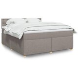 vidaXL Box spring postelja z vzmetnico taupe 180x200 cm blago Cene