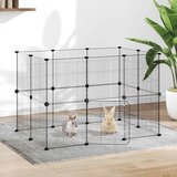  Kavez za ljubimce s 20 panela i vratima crni 35 x 35 cm čelični | shoptok.hr