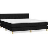  Krevet s oprugama i madracem crni 180x200 cm od tkanine | shoptok.hr