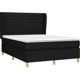  Box spring postelja z vzmetnico črna 140x200 cm blago, (20791840) | Shoptok.si