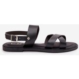 Boto Flat Ladies Sandals Made Of Eco Leather Black Kalira | ePonuda.com