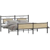  Metalni okvir kreveta bez madraca boja hrasta sonome 180x200 cm | shoptok.hr
