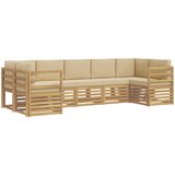  Sekcijska garnitura 7 pcs Bijela i bež 304 x 126,5 x 73 cm | Eponuda.com